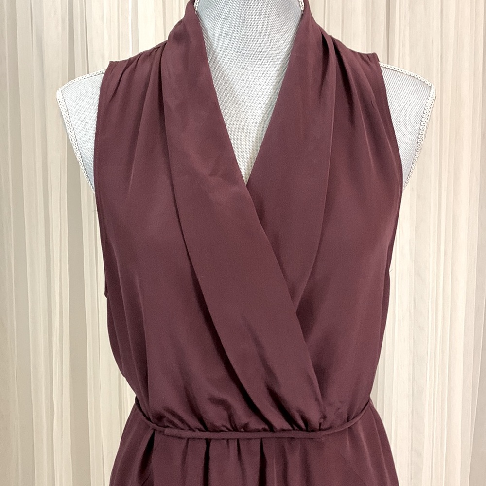 ARITZIA WILFRED silk dress with pockets self tie dress Fully lined size medium - Picture 2 of 12